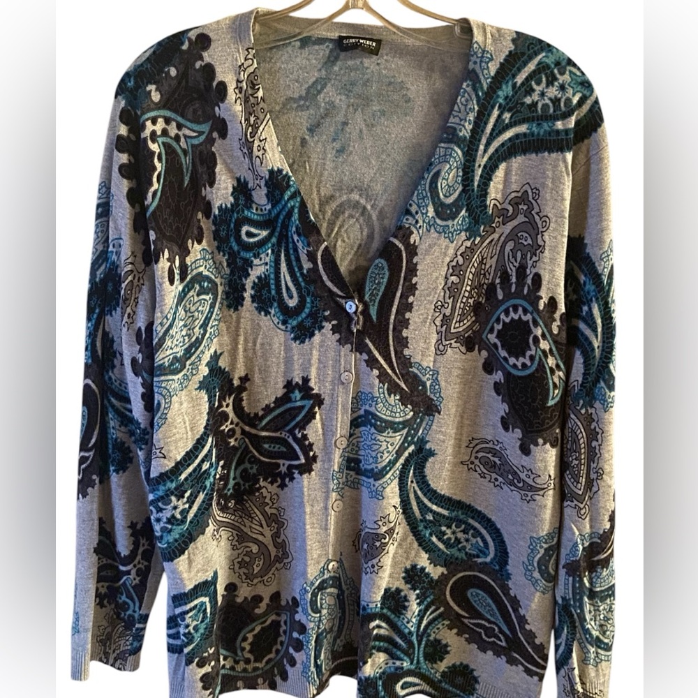 Gerry Weber women’s long sleeve cardigan size 18